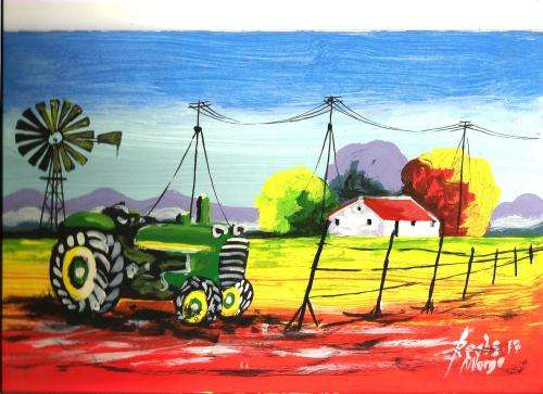 Stunning art by Regis Manje titled Farm in Standerton