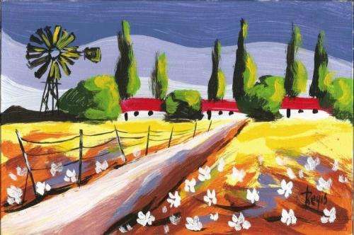 Beautiful acrylic painting by artist Regis Manje titled Bethal