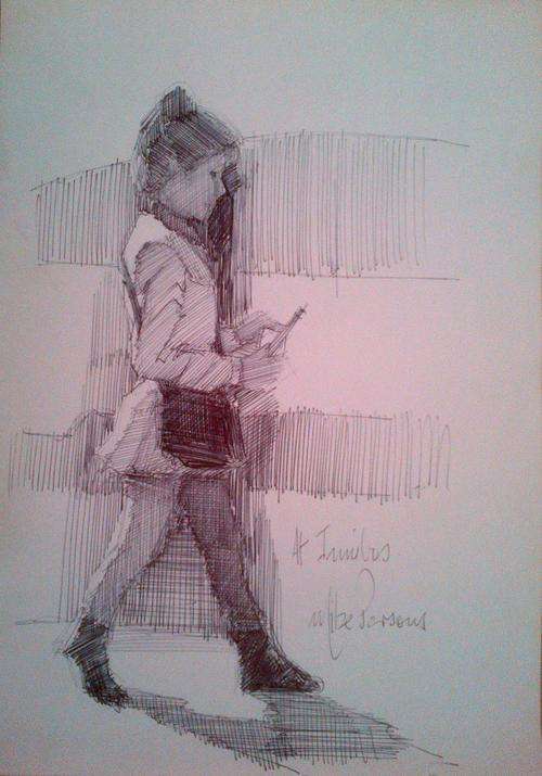 Original Mike Parsons Pen Sketch Titled- At Innibos