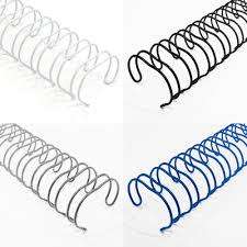 DOUBLE WIRE-O Binding Wire. Size 3/4" (19mm).  Loops: 23; Pitch: 2:1; (175 Sheets)(50Pack)(White)