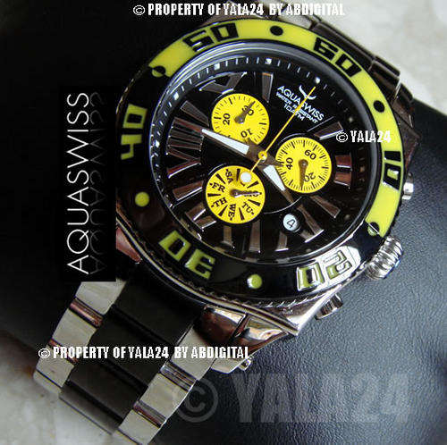 **AQUASWISS** Men's IRON MAN IP CHRONOGRAPH Swiss Watch NEW (R 10109.40 valuation)