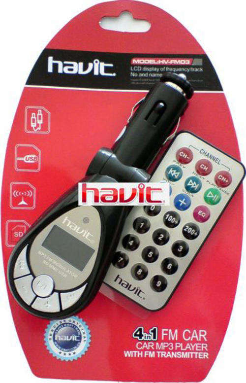 HAVIT Car MP3 Player FM Transmitter with SD Slot and IR Remote