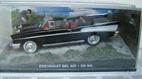 James Bond Diecast Model Car Collection Chevy Chevrolet Bel Air Movie Film Dr. No 1/43 scale new