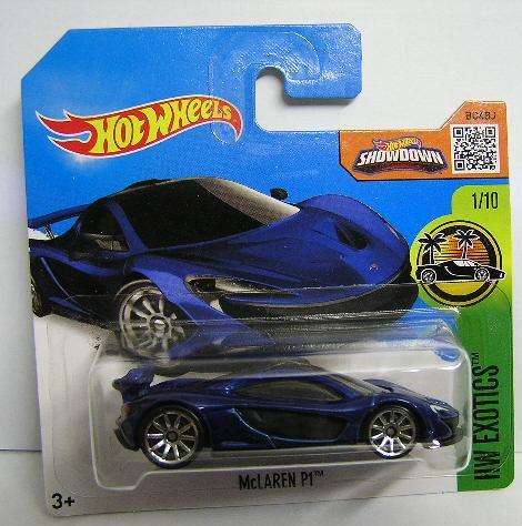 Hotwheels Hot Wheels Diecast Model Car 2016 71 / 250 McLaren P1 P 1 1/64 scale new in pack