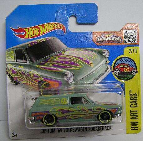 Hotwheels Hot Wheels Diecast Model Car 2016 192 / 250 VW Volkswagen Squareback Custom 1969 1/64 scal
