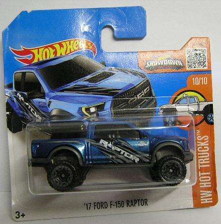 Hotwheels Hot Wheels Diecast Model Car 2016 150 / 250 Ford F150 F 150 Raptor 2017 1/64 scale new