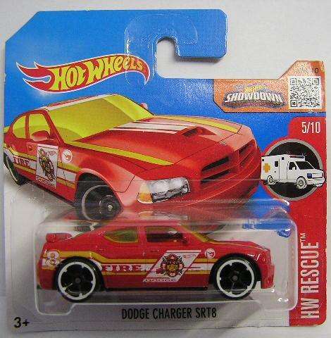 Hotwheels Hot Wheels Diecast Model Car Treasure Hunt 2016 215 / 250 Dodge Charger SRT8 SRT 8 "Fire"