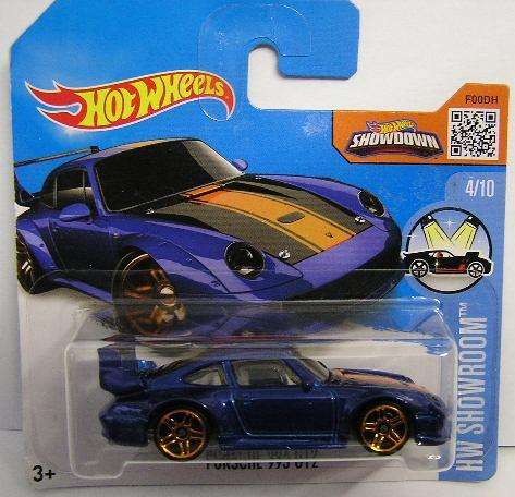 Hotwheels Hot Wheels Diecast Model Car 2016 114 / 250 Porsche 993 GT2 GT 2 1/64 scale new in pack