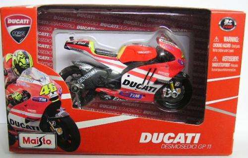 Maisto Diecast Model Motorcycle Bike MotoGP Ducati Desmosedici Rossi No 46 GP 2011 1/18 scale new