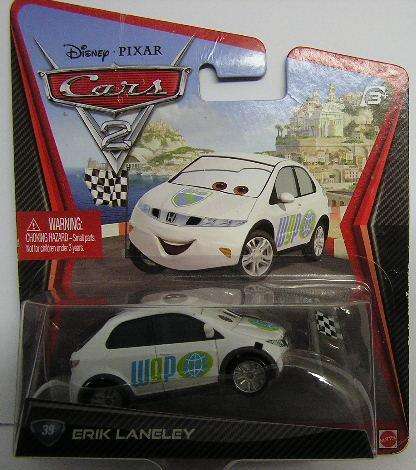 Disney Pixar Diecast Model Car Cars 2 Movie Film Erik Laneley "WGP" 1/55 scale new in pack