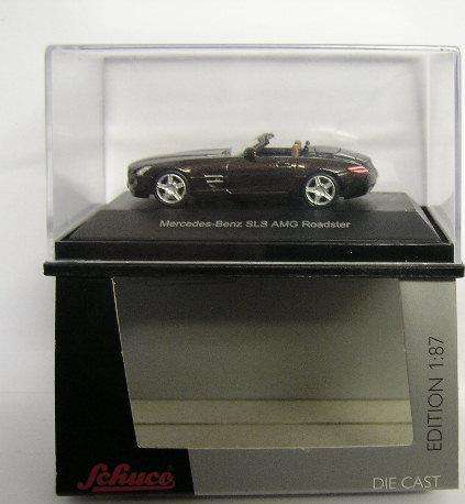 Schuco Diecast Model Car 25981 Mercedes Benz SLS AMG Roadster 1/87 HO railway scale new in pack