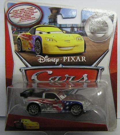 Disney Pixar Diecast Model Car Movie Film Cars Metallic Series Jeff Gorvette 1/55 scale new in pack