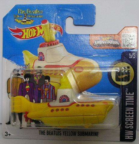 Hotwheels Hot Wheels Diecast Model Car 2016 225 / 250 Yellow Submarine "Beatles" TV Music new in pac