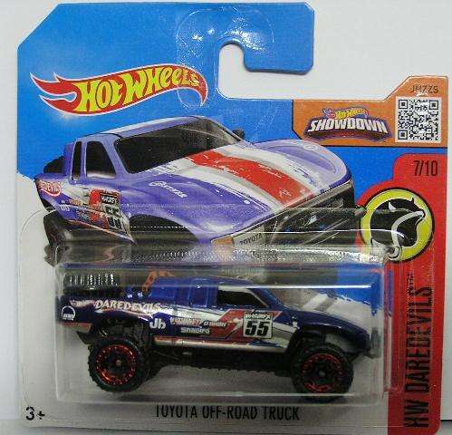 Hotwheels Hot Wheels Diecast Model Car 2016 152 / 250 Toyota Offroad Truck Pickup No 55 "Daredevils"