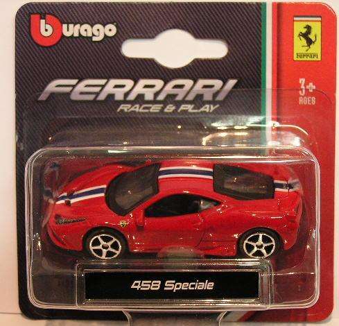 Burago Diecast Model Car Ferrari Series 458 Speciale 1/55 scale new in pack
