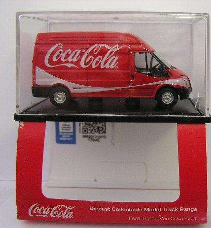 Oxford Diecast Model Car FT014CC Ford Transit LWB High Roof Van "Coca Cola" Coke 1/76 OO railway sca