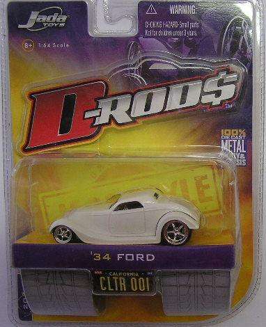JADA Diecast Model Car D-Rods Ford 1934 1/64 scale new in pack