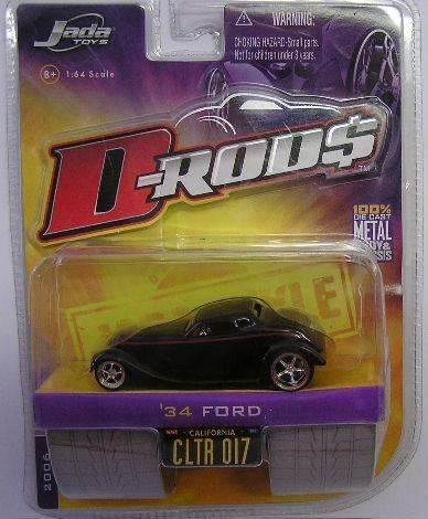 JADA Diecast Model Car D-Rods Ford 1934 1/64 scale new in pack