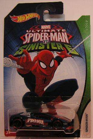 Hotwheels Hot Wheels Diecast Model Car Spiderman vs Sinister 6 Zotic Spiderman 1/64 scale new in pac