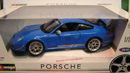 Burago Diecast Model Car 11036 Porsche 911 GT 3 GT3 RS 4.0 RS4 1/18 scale new in pack