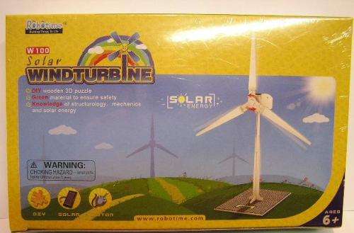 Robotime Solar Wind Turbine 3D 3-D puzzle incl motor & solar panel ideal gift new in pack