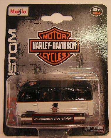 Maisto Diecast Model Car Harley Davidson Series VW Volkswagen Kombi Samba Bus 1/64 scale new in pack