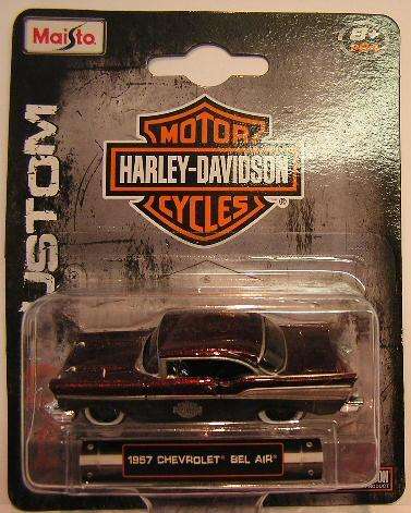 Maisto Diecast Model Car Harley Davidson Series Chevy Chevrolet Bel Air 1957 1/64 scale new in pack
