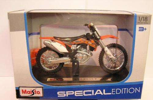 Maisto Diecast Motorbike Bike Model KTM 450 SX F Motocross 1/18 scale new in pack