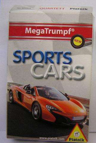 Piatnik Trumps MegaTrump Card Game Sports Cars 32 cards instructions included new in pack