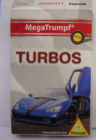 Piatnik Trumps MegaTrump Card Game Turbo Cars 32 cards instructions included new in pack