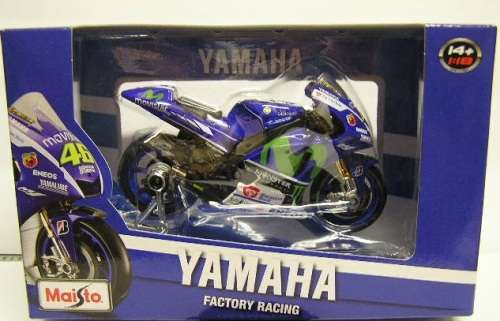 Maisto Diecast Model Motorcycle Bike MotoGP Yamaha Factory Movistar Monster Rossi No 46 GP 2015 1/18