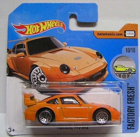 Hotwheels Hot Wheels Diecast Model Car 2017 30 / 365 Porsche 993 GT 2 GT2 1/64 scale new in pack