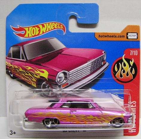 Hotwheels Hot Wheels Diecast Model Car 2017 14 / 365 Chevy Chevrolet II 2 1963 1/64 scale new in pac