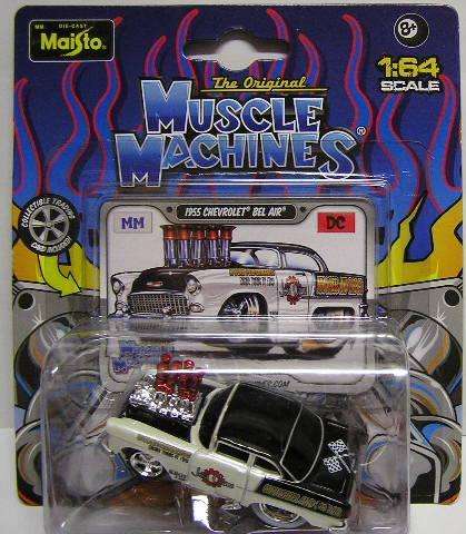 Maisto Muscle Machines Diecast Model Car Chevy Chevrolet Bel Air 1955 1/64 scale new in pack