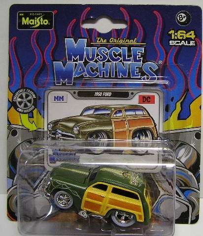 Maisto Muscle Machines Diecast Model Car Ford 1950 Woody 1/64 scale new in pack