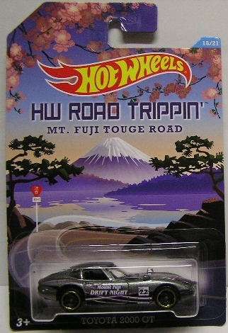 Hotwheels Hot Wheels Diecast Model Car Road Trippin 18 / 21 Toyota 2000 GT 1/64 scale new in pack