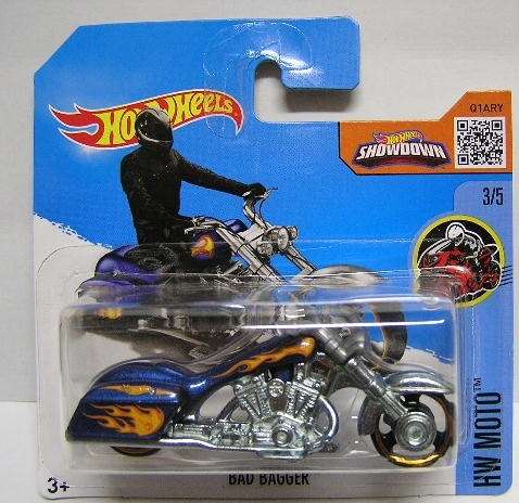 Hotwheels Hot Wheels Diecast Model Motorcycle Bike Treasure Hunt 2016 133 / 250 Bad Bagger Moto