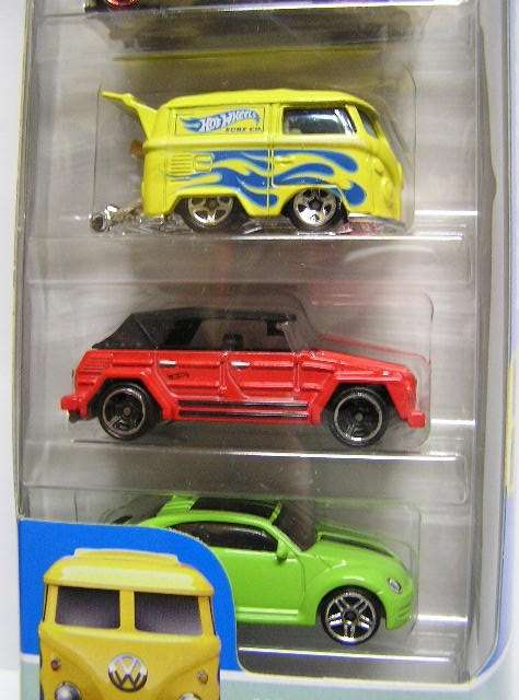 Hotwheels Hot Wheels Diecast Model Car 5 pk Set VW Volkswagen Beetle Golf Kombi Thing Kubelwagen