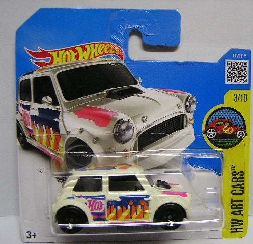 Hotwheels Hot Wheels Diecast Model Car 2016 193 / 250 Morris Mini Cooper "Hot" Art Cars 1/64 scale
