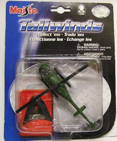 Maisto Tailwinds Diecast Model Helicopter Chopper Bell OH 58A 58 A Kiowa new in pack