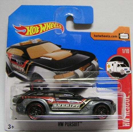 Hotwheels Hot Wheels Diecast Model Car Treasure Hunt 2017 HW Pursuit "Sheriff" 1/64 scale new in pac