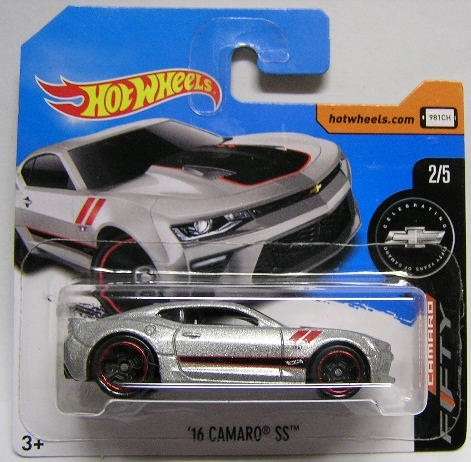 Hotwheels Hot Wheels Diecast Model Car 2017 155 / 365 Chevy Chevrolet Camaro SS 2016 Anniv 50yr 1/64