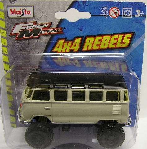 Maisto Diecast Model Car 4x4 Rebels VW Volkswagen Kombi Samba Bus 1/43 scale new in pack