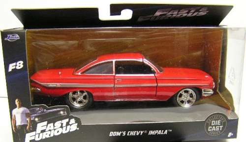 JADA Diecast Model Car Chevy Chevrolet Impala Dom Fast & Furious 8 F8 Movie Film TV 1/32 scale new