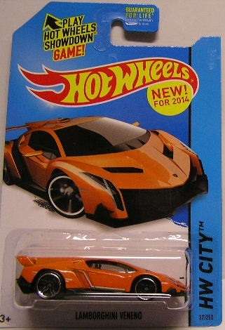 Hotwheels Hot Wheels Diecast Model Car First Ed 2014 37 / 250 Lamborghini Veneno 1/64 scale new
