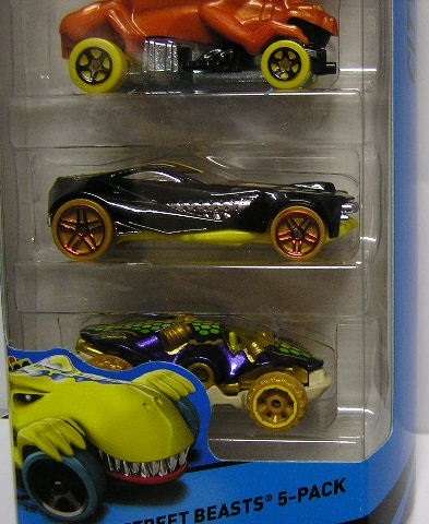 Hotwheels Hot Wheels Diecast Model Car Set 5 pack Street Beasts +- 1/64 scale new in pack