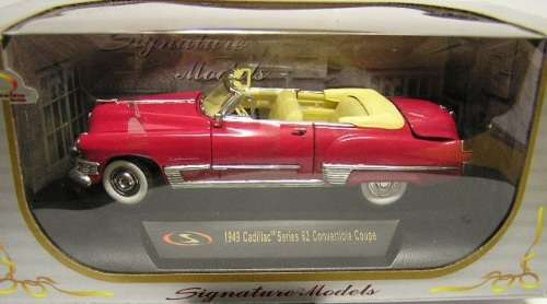 Signature Diecast Model Car 32353 Cadillac Series 62 Conv Coupe 1949 1/32 scale new in pack