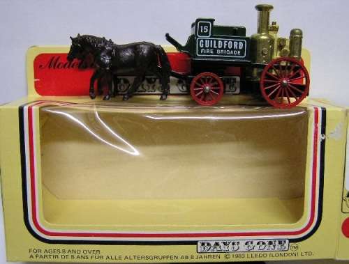Lledo Days Gone Diecast Model Horse Drawn Fire Engine No 15 "Guildford Fire Brigade" 1/76 OO railway