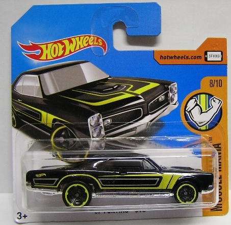 Hotwheels Hot Wheels Diecast Model Car 2017 69 / 365 Pontiac GTO 1967 Muscle 1/64 scale new in pack