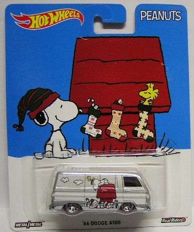 Hotwheels Hot Wheels Diecast Model Car Peanuts Comic Series Dodge A 100 Van 1966 real riders 1/64 sc